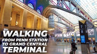 Walking NYC  Penn Station to Times Square amp Grand Central Terminal July 2021 [upl. by Odnalro315]