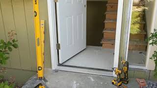 Jeld Wen Front Door Installation  Really crappy products and craftsmanship PART 1 [upl. by Haelhsa]