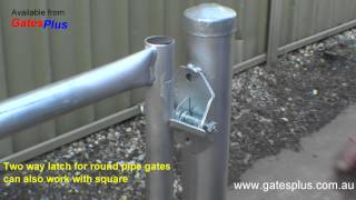 Gate Latch 2 way for round pipe and square [upl. by Ahcirt]