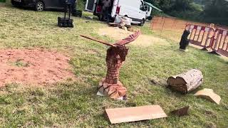 A fabulous range of wooden sculpture at Caerleon festival 2024 [upl. by Eilama170]