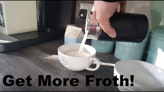 How to Get More Froth from Your Nespresso Coffee Aeroccino  Nespresso tips and help [upl. by Klump]