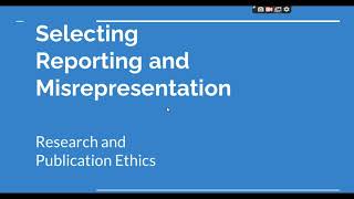 Selective Reporting and Misrepresentation of data Research and Publication ethics Phd coursework [upl. by Pansy659]