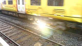 Merseyrail 507 009 making arcs at Birkdale station [upl. by Shanie]